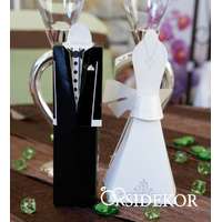 Köszönetajándék doboz, esküvői pár