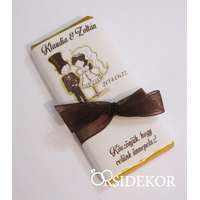 Köszönetajándék csoki masnival átkötve