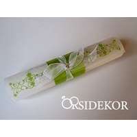 Pausz esküvői meghívó masnival és strasszal