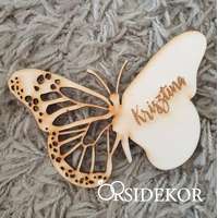 OrsiDekor Pillangó Köszönetajándék és ültetőkártya 2 az 1-ben