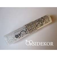 OrsiDekor Pausz esküvői meghívó ezüst strasszgyűrűvel