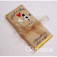 Köszönetajándék csoki masnival átkötve