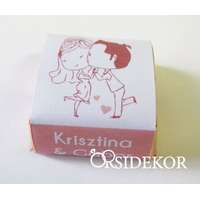 Köszönetajándék csoki, nászpár