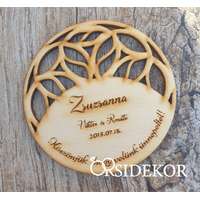 Köszönetajándék - design poháralátét fából