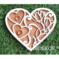  Különleges 3D fa gyűrűhordozó szív