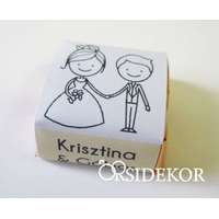 Nászpár köszönetajándék csoki
