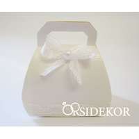 Köszönetajándék-doboz több színben cukrozott mandulával, csokiszívvel