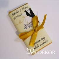 Köszönetajándék csoki masnival átkötve