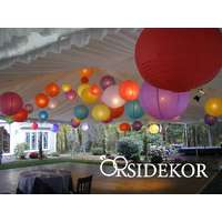 Lampion gömb, 25 cm több színben
