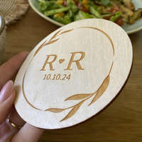 Köszönetajándék fából - poháralátét