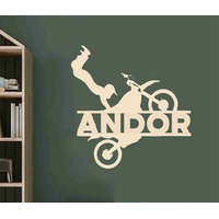 Motoros fali dekoráció névre szóló