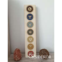 Csakra Mandala fali lámpatest fából