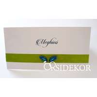 Bohém esküvői meghívó páva színekben