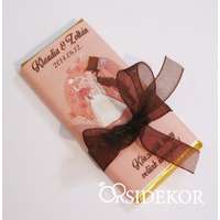 Köszönetajándék csoki masnival átkötve