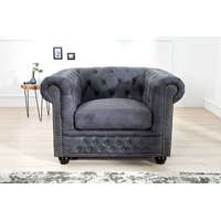Invicta Luxus vintage fotel Chesterfield szürke