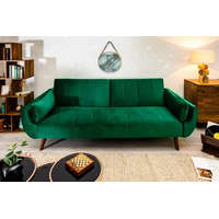 Invicta Nyitható kanapé Amiyah / 215 cm - zöld bársony