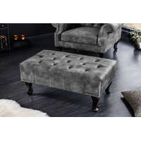 Invicta Design puff Chesterfield szürke bársony