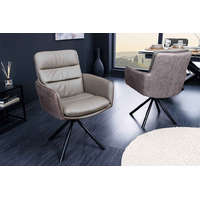 Invicta Design forgószék Maddison III szürkésbarna taupe bőr