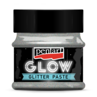  Pentart glow glitter paszta 50 ml ezüst