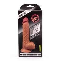  8.5&#039;&#039; Dual-layered Silicone Dildo Brown