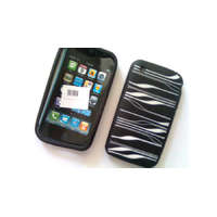 Apple Apple iPhone 3G -gumis- (Vonalas), Szilikon tok, S-Case, fekete