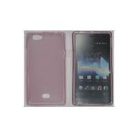 Sony Sony Xperia Miro ST23i, Szilikon tok, S-Case, lila