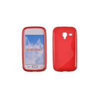 Samsung Samsung i8160 Galaxy Ace 2, Szilikon tok, S-Case, piros