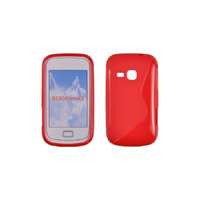 Samsung Samsung S6500 Galaxy Mini 2, Szilikon tok, S-Case, piros
