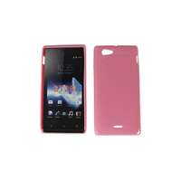 Sony Sony Xperia J ST26i, Szilikon tok, S-Case, rózsaszín