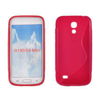 Samsung Samsung i9190 Galaxy S4 Mini, Szilikon tok, S-Case, piros