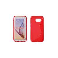 Samsung Samsung G920 Galaxy S6, Szilikon tok, S-Case, piros