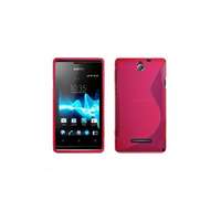Sony Sony Xperia E4 E2105, Szilikon tok, S-Case, rózsaszín