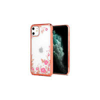 Apple Apple iPhone 12 Pro Max, Szilikon tok, Virágos, rose gold