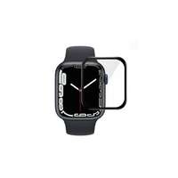 Apple Apple Watch 7 41mm PMMA Full Glue, Kijelzővédő fólia (ütésálló) (fekete kerettel)