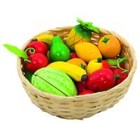 GOKI Fa játék gyümölcsök kosárban