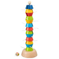 GOKI Lötyögős torony fa ügyességi egyensúlyozós játék