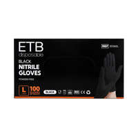  ETB eldobható fekete nitril kesztyű L 100 db ETB eldobható fekete nitril kesztyű L 100 db