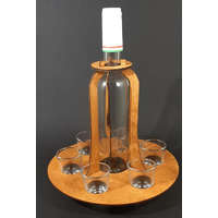 Pálinkás üveg 6 db pohárral