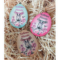 Húsvéti tojás, nyuszi virágokkal szett