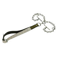  Növendék bika kikötő nyakpánt 150 x 5 cm, kettős lánccal, forgóval és D-gyűrűvel, 7 mm, csúcsminőség