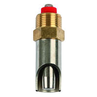 1/2"-3/4" colos szopókás sertésitató 15 mm nyomószeleppel, inox/réz - hossz: 71 mm
