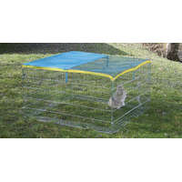 Kifutó szökésgátlóval 115 x 115 x 65 cm, kisállat ketrec, nyúl ketrec