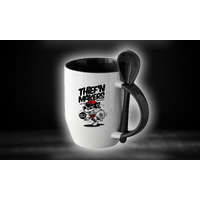 Fényképes Bögre - Kanalas bögre - Fekete - 3dl