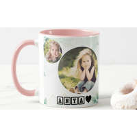 Fényképes Bögre - Színesbelsős - Rózsaszín - 3dl