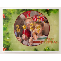 Egyedi fényképes puzzle 35dbos - Karácsony - Kör sablon