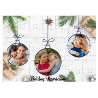 Egyedi fényképes puzzle 35dbos - Karácsony - Gömbök