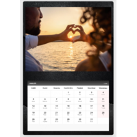 Fényképes naptár A4 méret 2026 - Black Rose