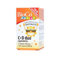 BioCo BioCo JUNIOR C+D duo családi csomag rágótabletta 100db