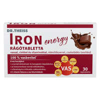 Dr. Theiss Dr.Theiss IRON energy rágótabletta édesítőszerrel,csokoládés ízesítésű 30 db
