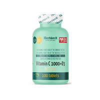 Herbiovit Kft Herbiovit Vitamin C1000+D3 Retard tabletta 100db